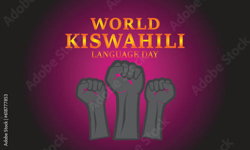 World Kiswahili Language Day Vector Logo, and Background Creative Design