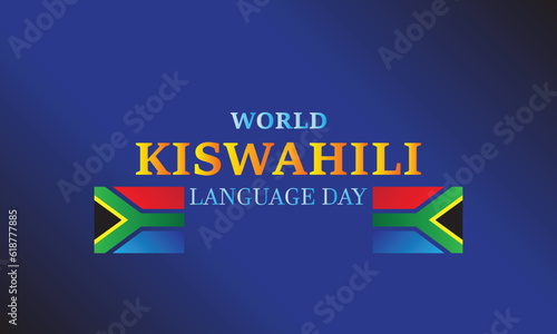 World Kiswahili Language Day Vector Logo, and Background Creative Design