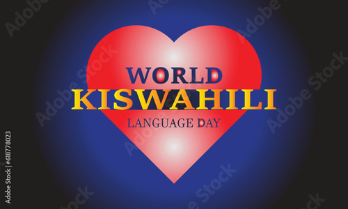 World Kiswahili Language Day Vector Logo, and Background Creative Design