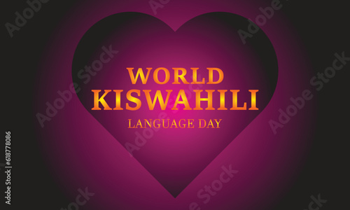World Kiswahili Language Day Vector Logo, and Background Creative Design