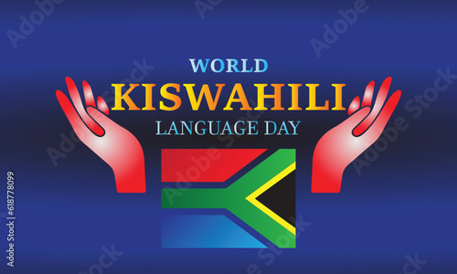 World Kiswahili Language Day Vector Logo, and Background Creative Design