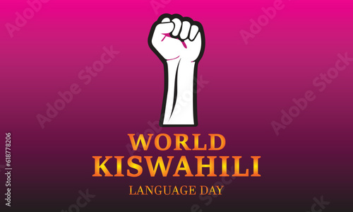 World Kiswahili Language Day Vector Logo, and Background Creative Design