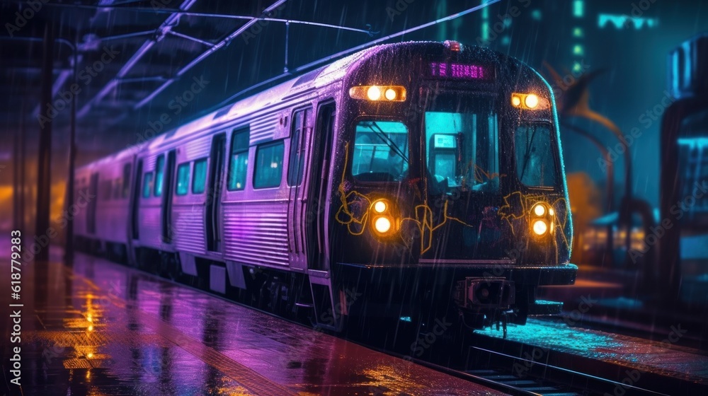 Train at night