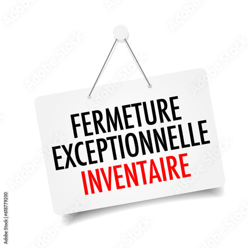 Fermeture exceptionnelle / Inventaire