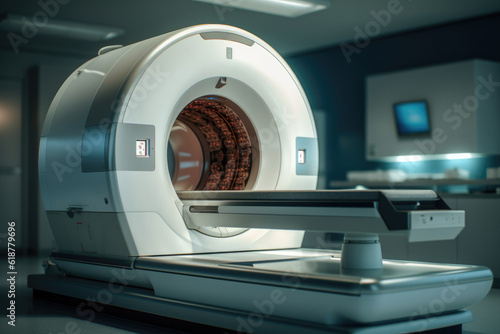 Mri scan machine in hospital © Goffkein