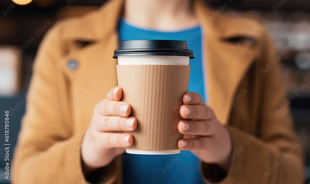 Hand Holding Paper Coffee Cup Mockup Hand Holding Paper Coffee Cup Mockup