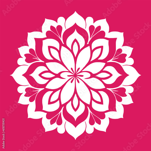 flower logo vector simple abstract flat mandala tattoo plant color blossom floret bloom stencil