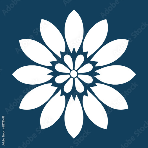 flower logo vector simple abstract flat mandala tattoo plant color blossom floret bloom stencil