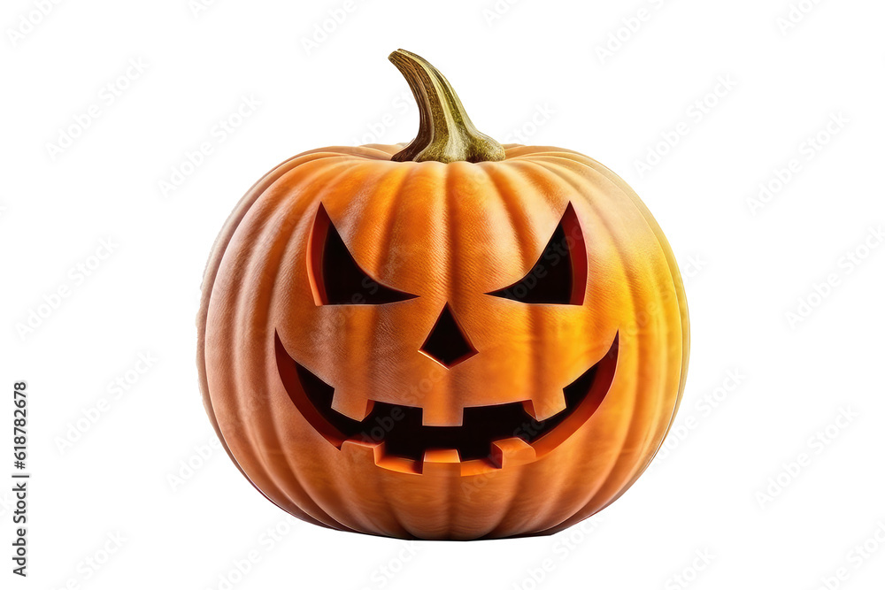 Fototapeta premium Halloween pumpkin on a transparent background