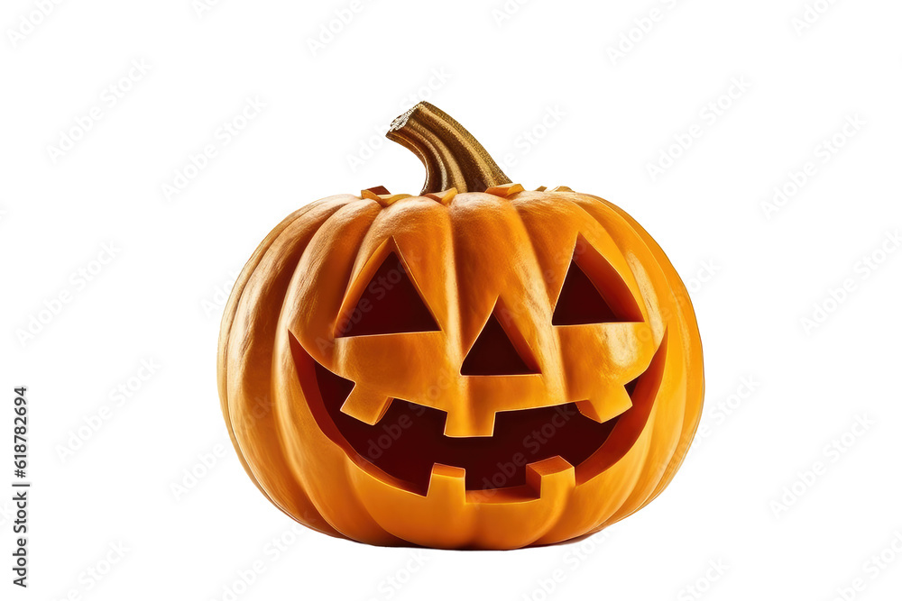 Halloween pumpkin on a transparent background Halloween pumpkin on a transparent background