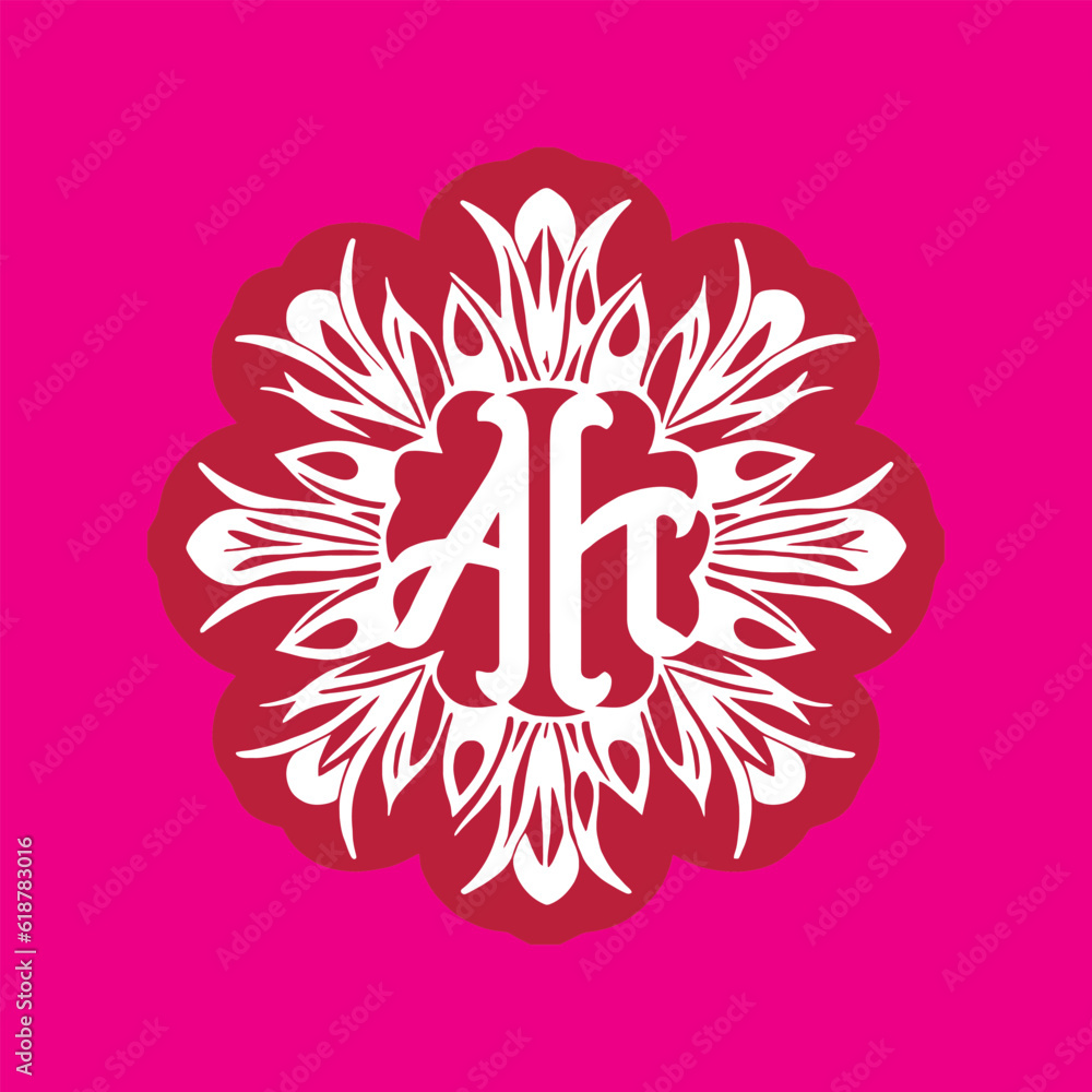 flower logo vector simple abstract flat mandala tattoo plant color blossom floret bloom stencil