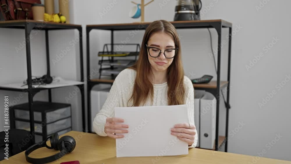 Young hispanic woman business worker throwing documents on air at office Young hispanic woman business worker throwing documents on air at office