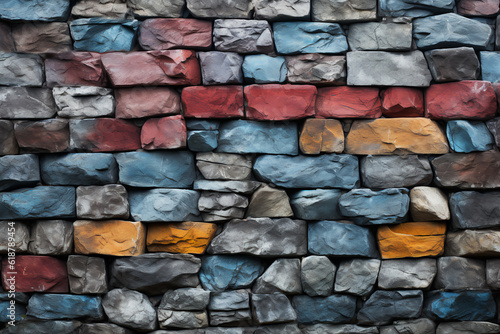 Rock wall  Colorful stone background