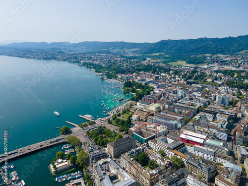aerial view of zurich