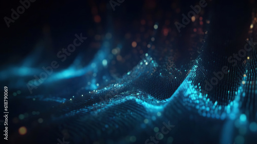 Modern digital abstract 3D background. Can be used in the description of network abilities, technological processes, digital storages, science, education, etc. © Yeti Studio