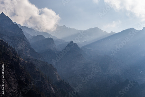 Early morning view of Mountain peaks