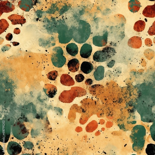 Leopard skin texture seamless pattern, animal leather design. AI illustration. Trendy modern design for printing clothes, fabric, paper..