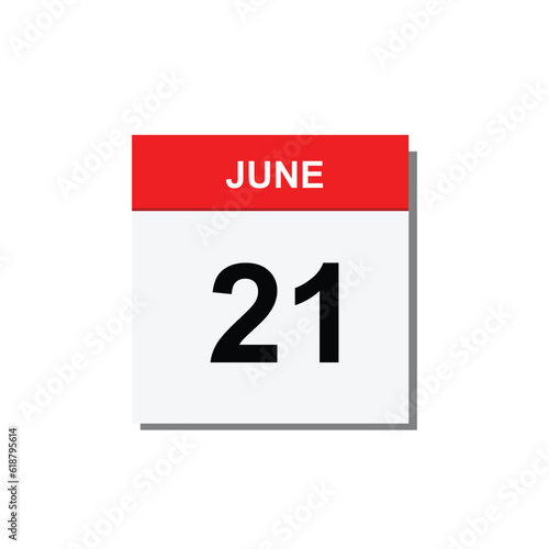 calender icon, 21 june icon with white background