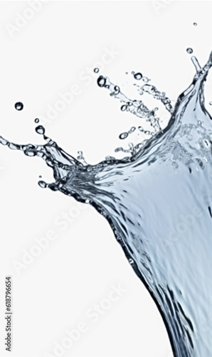 Water splash with a white background. Generative ai