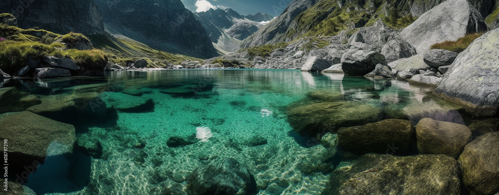 Fototapeta premium panorama of the river