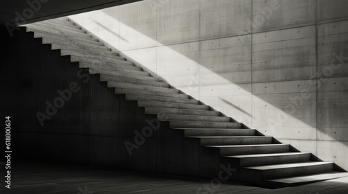 Concrete stairs  Modern Architecture detail Abstract Background. Generative AI.