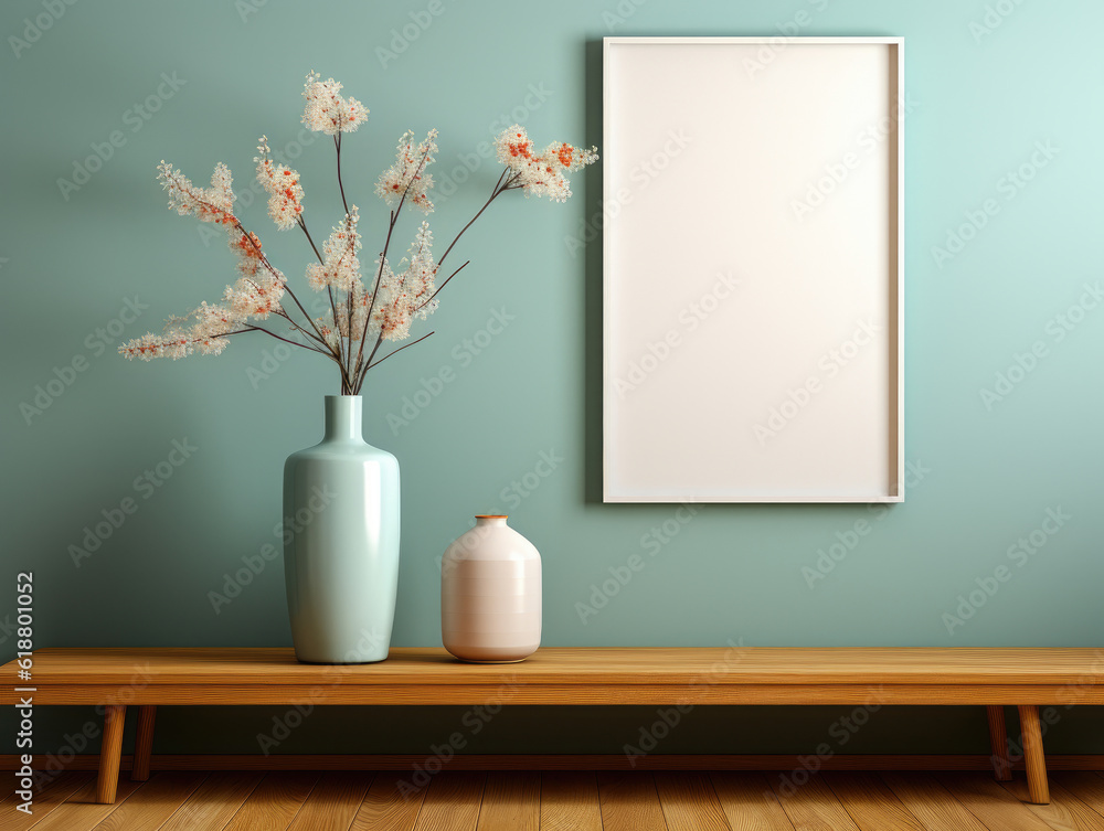 Mock Up poster frame in home Interior Background, Mockups Design 3D, High-quality Mockups, Generative Ai Mock Up poster frame in home Interior Background, Mockups Design 3D, High-quality Mockups, Generative Ai