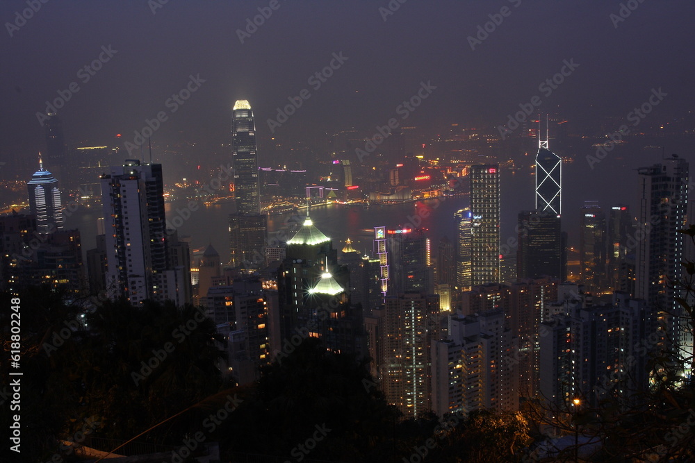 Viaje a Hong Kong, fotos tomadas de noche en la ciudad 