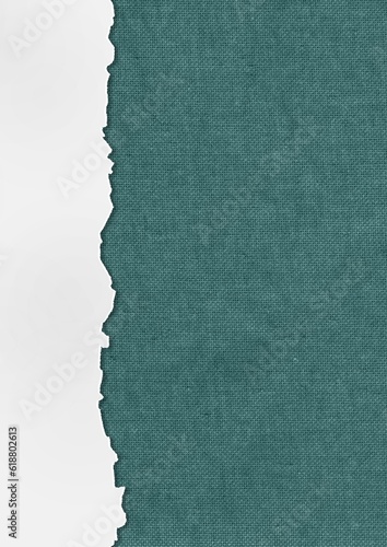 toile de jute verte et papier déchiré