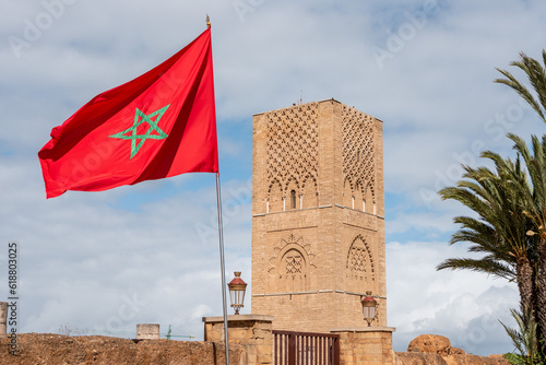 Canvastavla Iconic Hassan tower in the center of Rabat, planned as a even higher minaret of