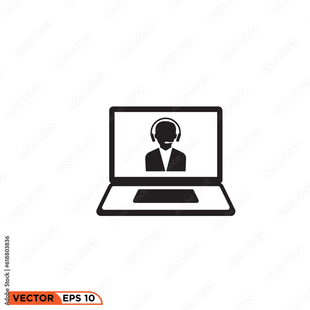 Icon vector graphic of laptop