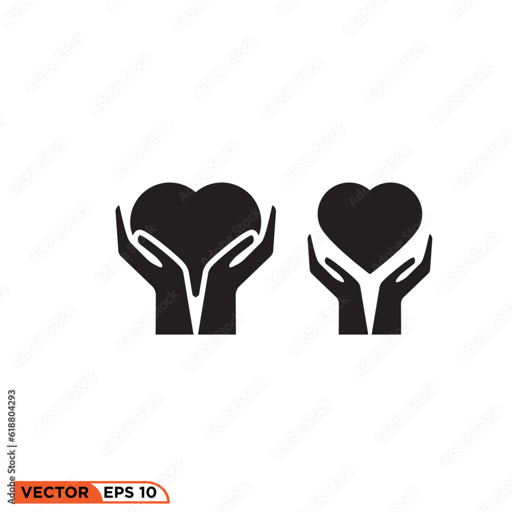 Icon vector graphic of hand love Icon vector graphic of hand love