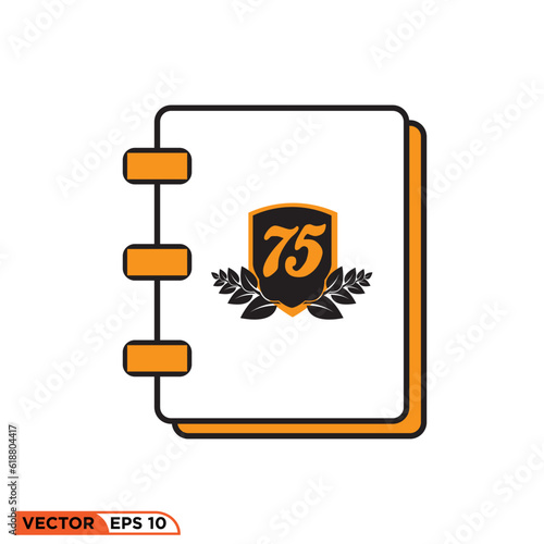Icon vector graphic of year book