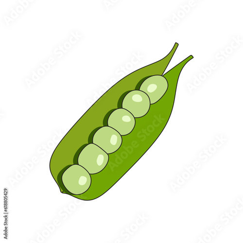 Peas legumes icon. Flat illustration of peas legumes vector icon isolated on white background