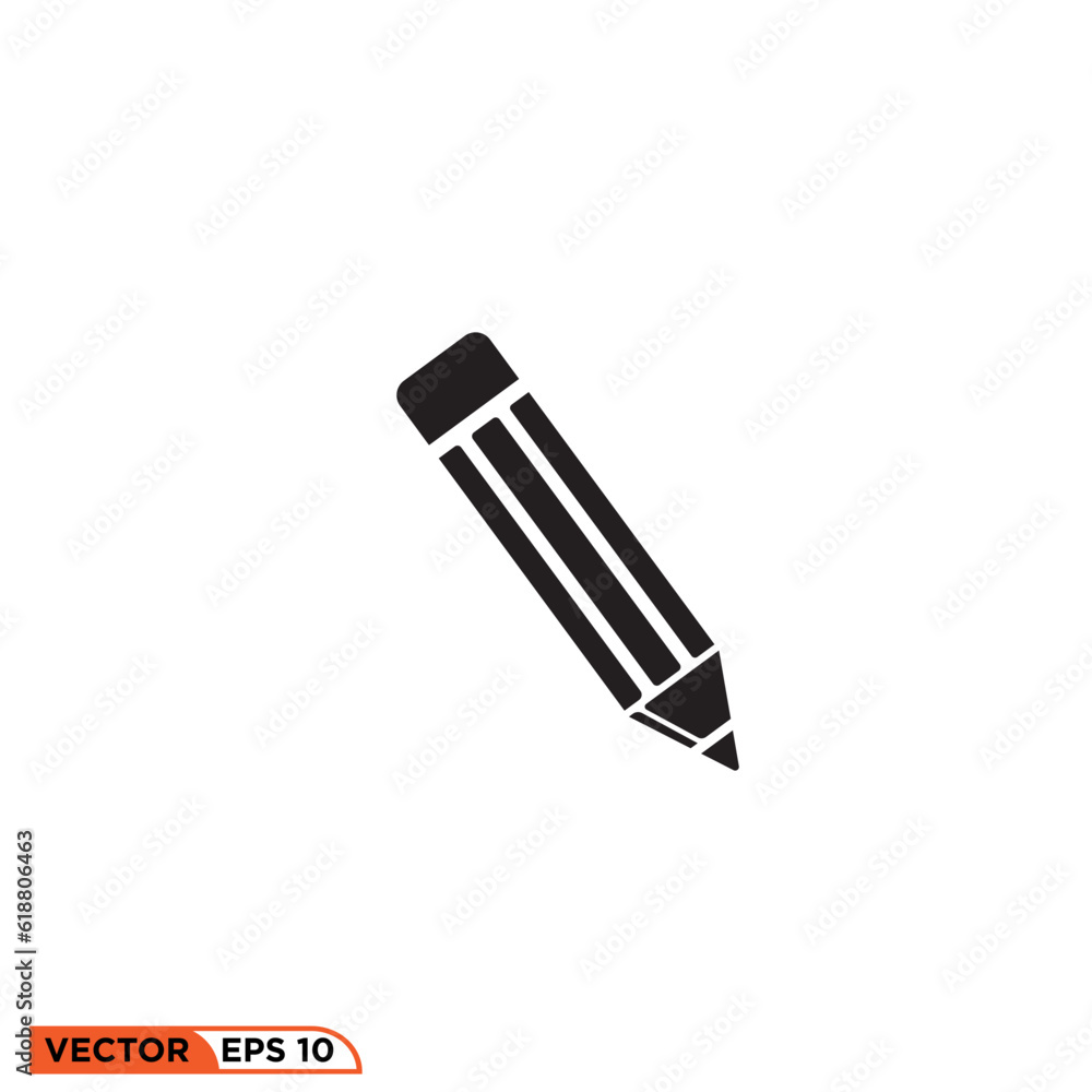 Icon vector graphic of pencil Icon vector graphic of pencil