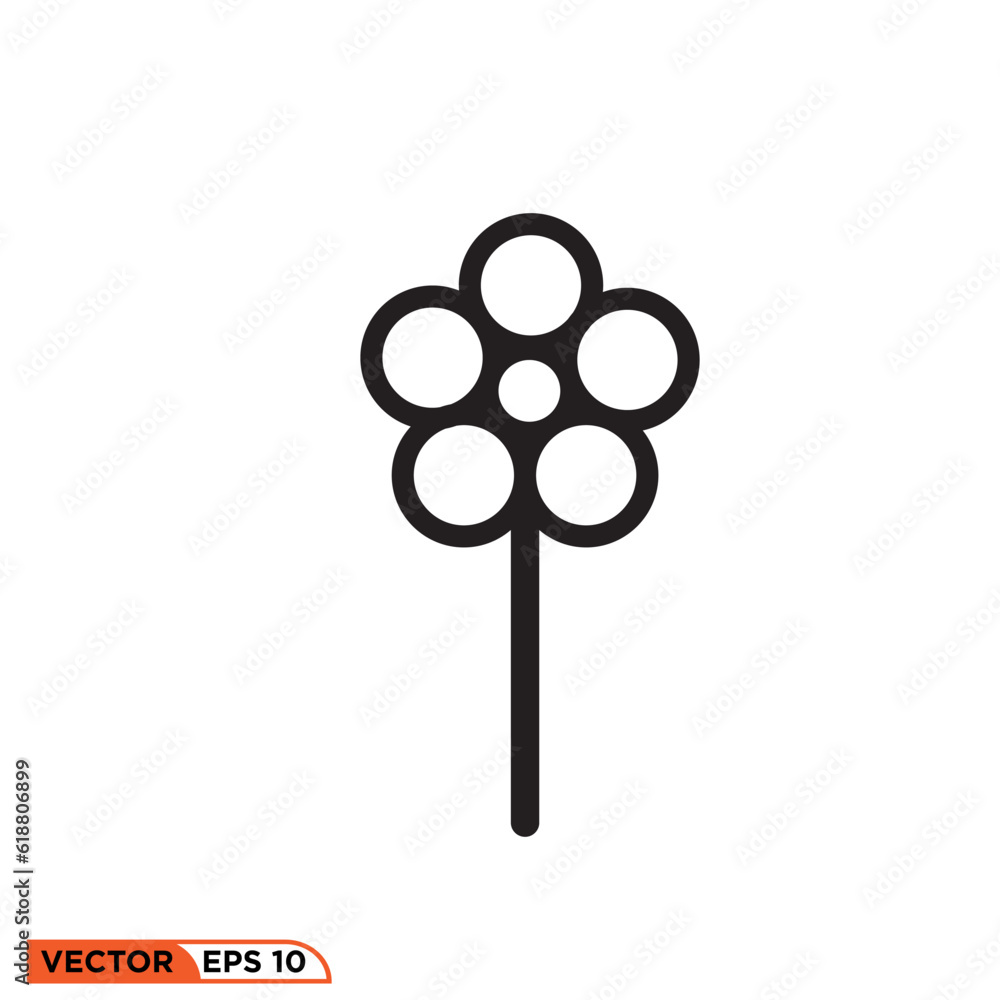 Obraz premium Flower icon vector graphic element template