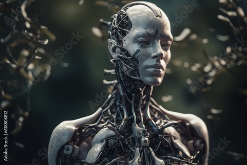 AI in creature hi technology body bio mechanical body. Generative AI 10