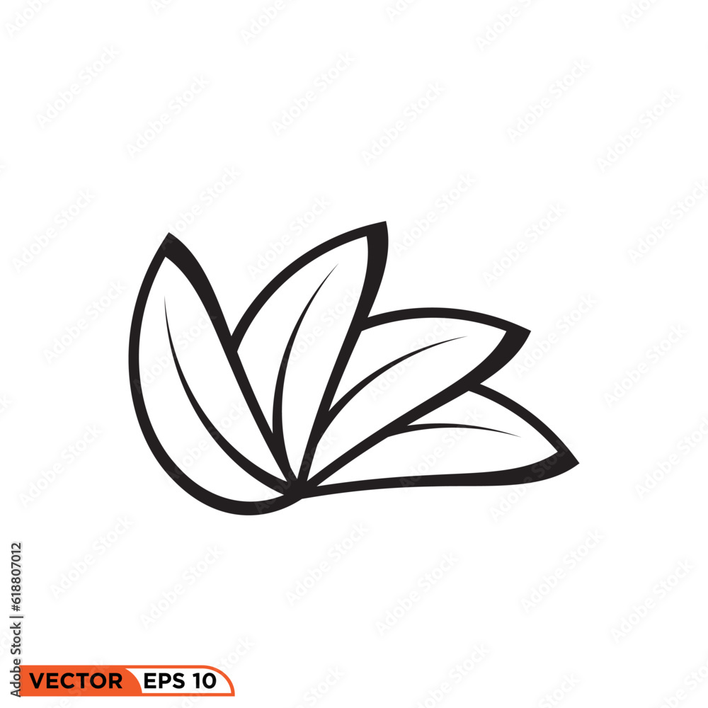 Leaf icon vector graphic element template Leaf icon vector graphic element template
