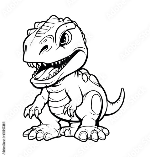 dinosaur coloring page - Coloring book for kids © naina