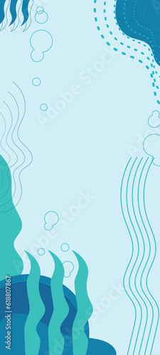 In the ocean theme vector wallpaper