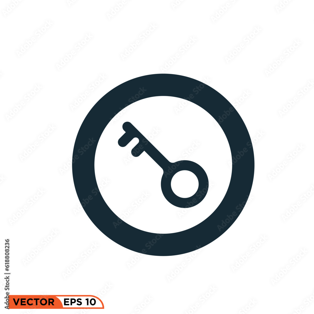 Key icon vector graphic of template illustration art Key icon vector graphic of template illustration art