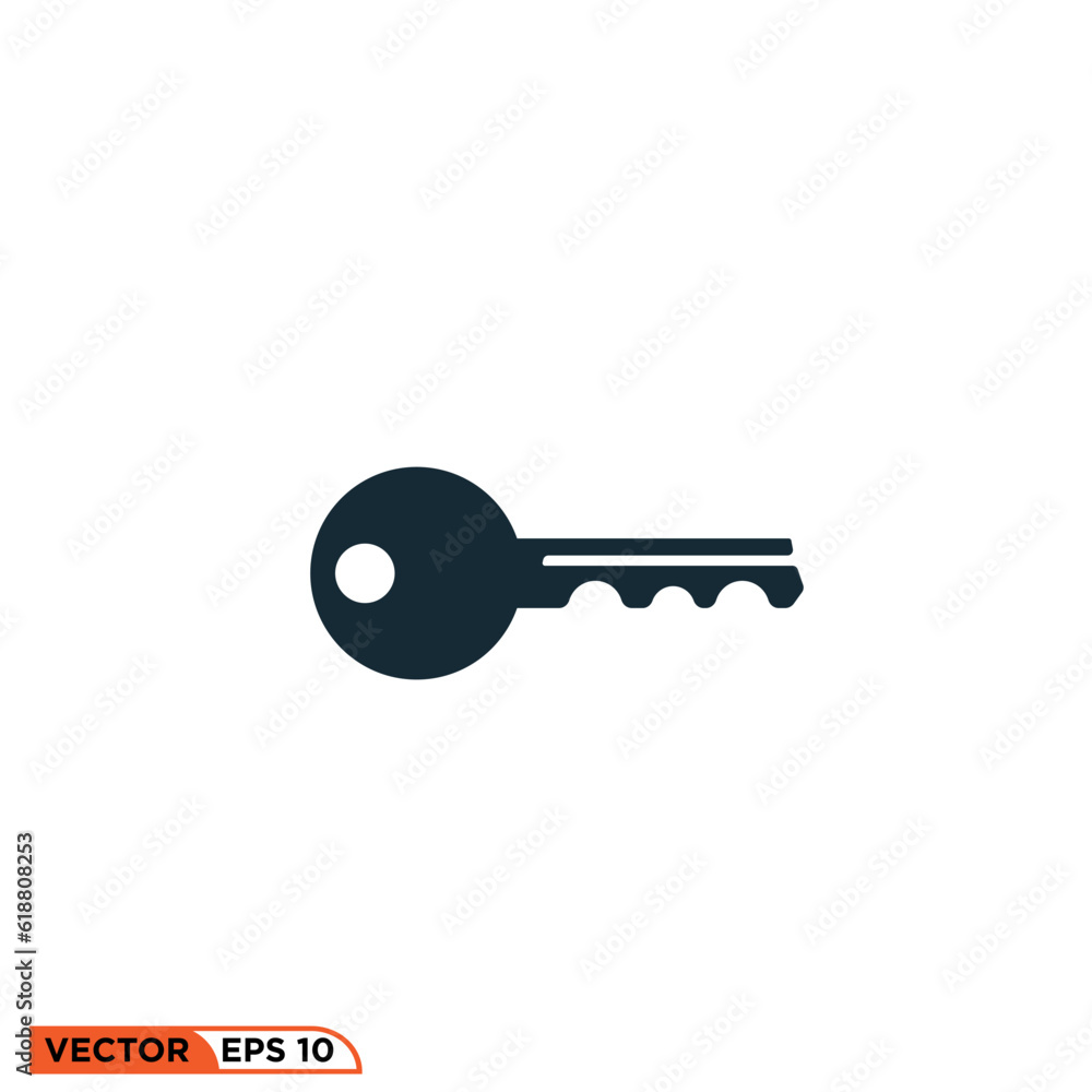 Key icon vector graphic of template illustration art Key icon vector graphic of template illustration art