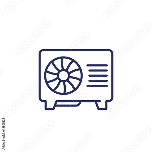 heat pump line icon, vector
