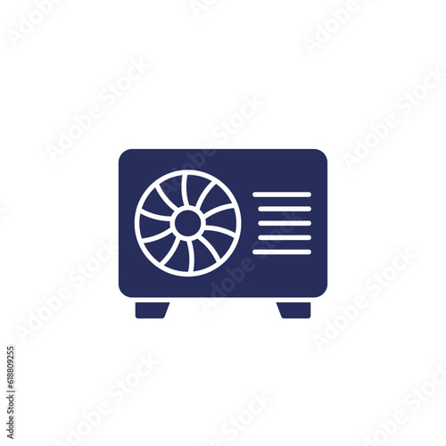 heat pump icon on white