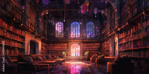 interior of the magic library 