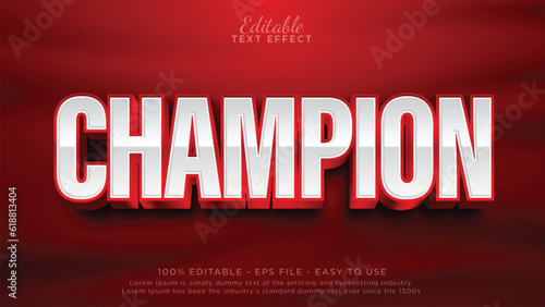 Champion 3d text style effect