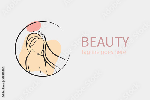 beauty woman logo design template