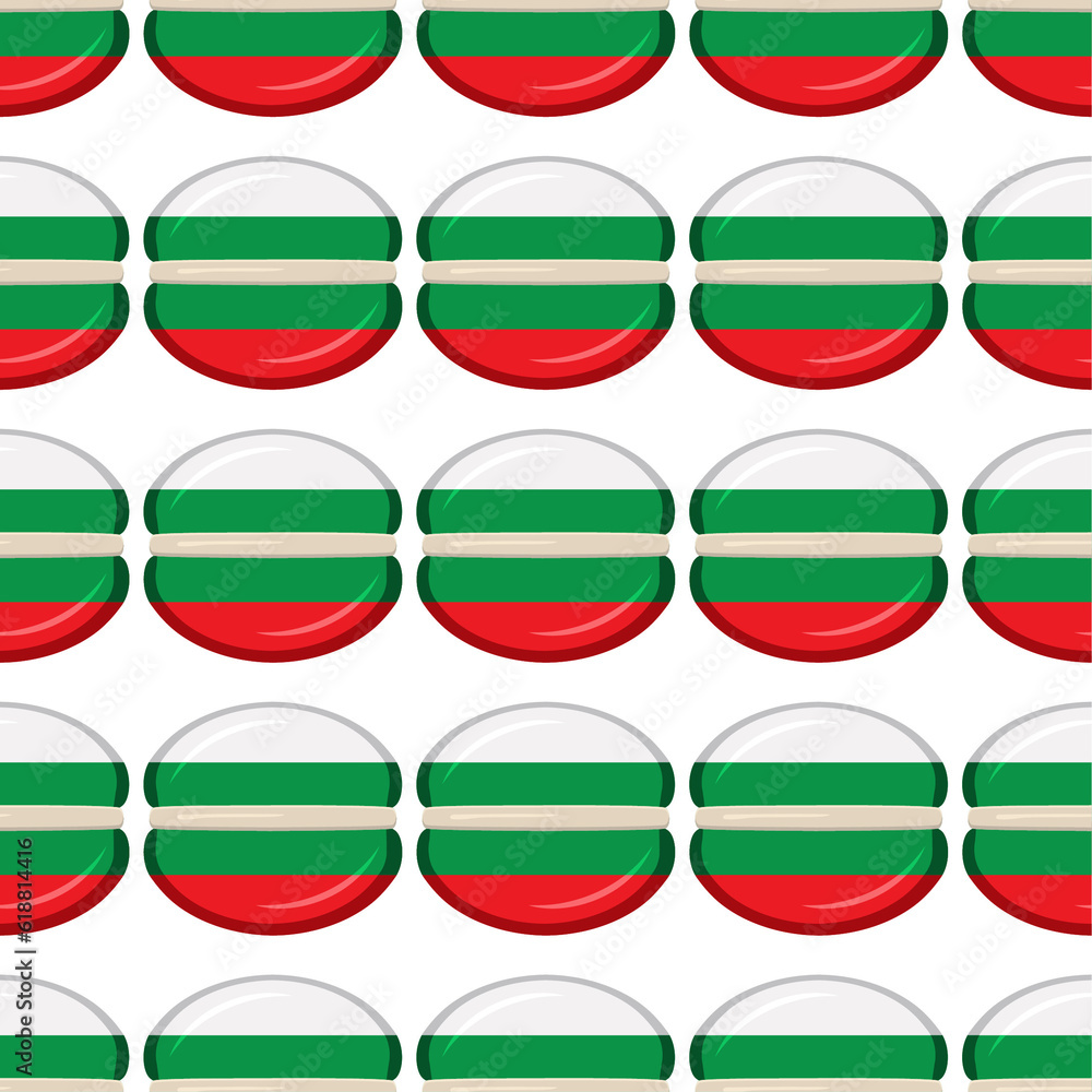 Pattern cookie with flag country Bulgaria in tasty biscuit Pattern cookie with flag country Bulgaria in tasty biscuit
