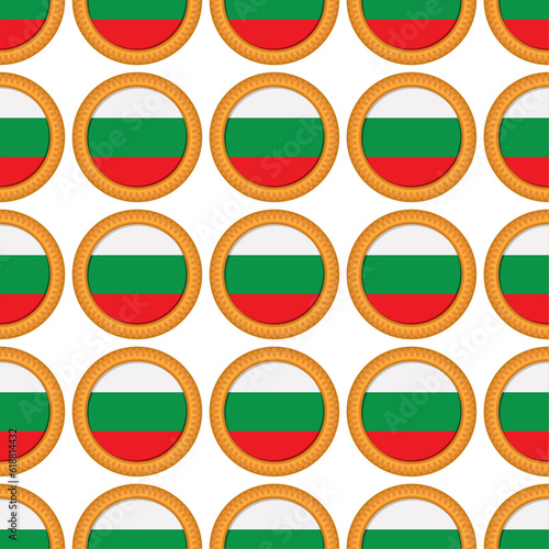 Pattern cookie with flag country Bulgaria in tasty biscuit © oleg525