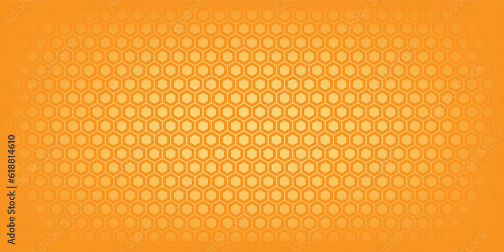 Abstract Yellow Hexagon Honeycomb Light and Shadow Vector Background