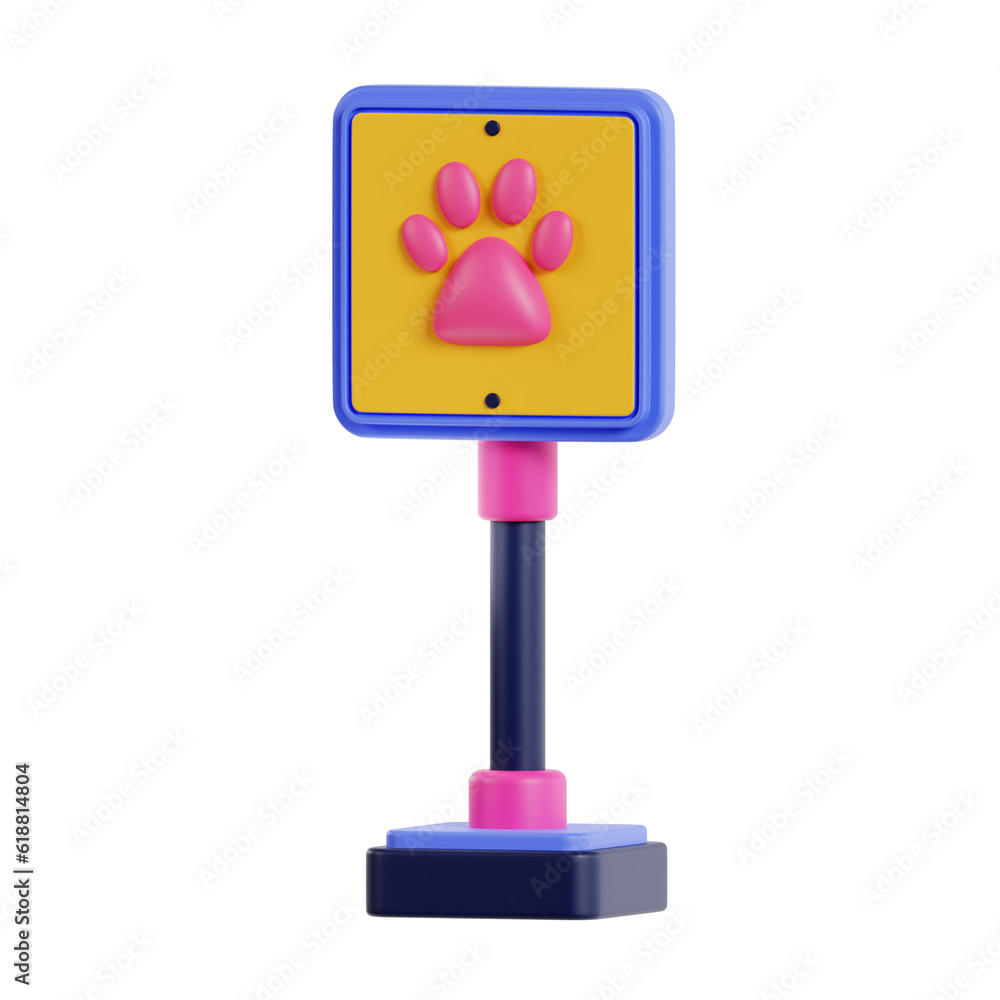3d Sign. icon isolated on white background. 3d rendering illustration 3d Sign. icon isolated on white background. 3d rendering illustration
